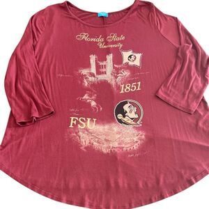 Florida State University Women's Red Top size 2X Made in USA